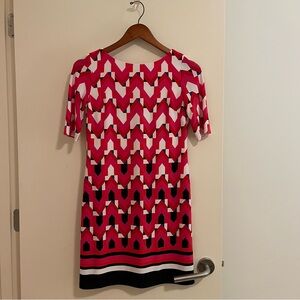 Eliza J Sheath Mini Dress Short Sleeve Crew Neck